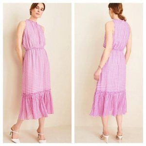 Ann Taylor Gingham Midi-Dress